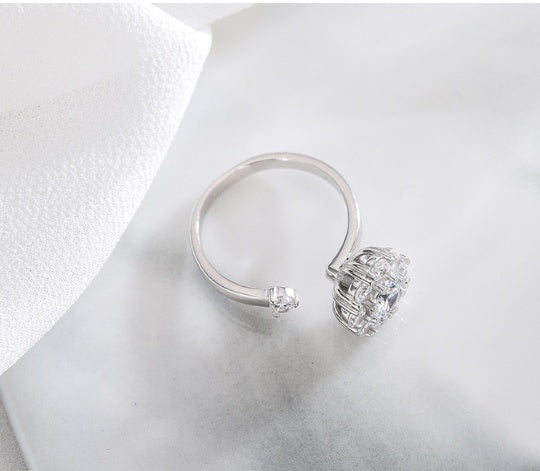 Sterling Silver Rotating Pearl Ring With Pearl 7 To 8mm Size For Elegant Wear With Fine Finish And Safe Builds