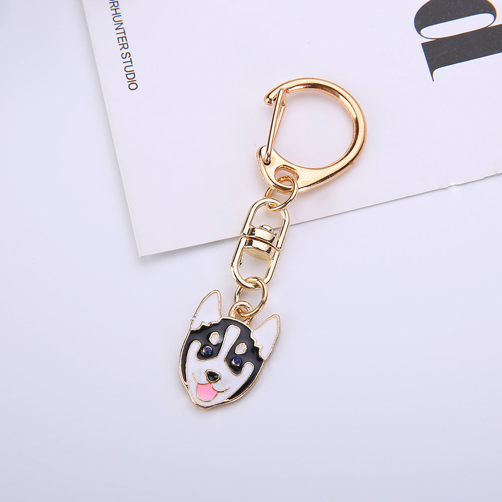 Beckoning Cat And Puppy Alloy Keychains Unisex Cute Animal Key Rings Fashion Accessories For Everyday Use Gift