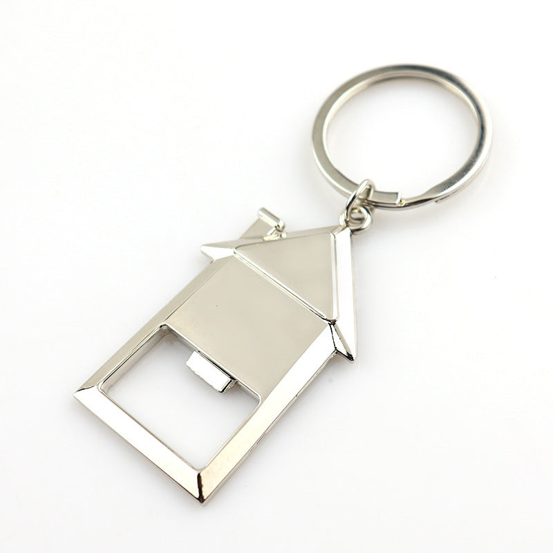 House Shape Bottle Opener Keychain Unique Cartoon Design Perfect Unisex Gift Points Exchange Business Everyday
