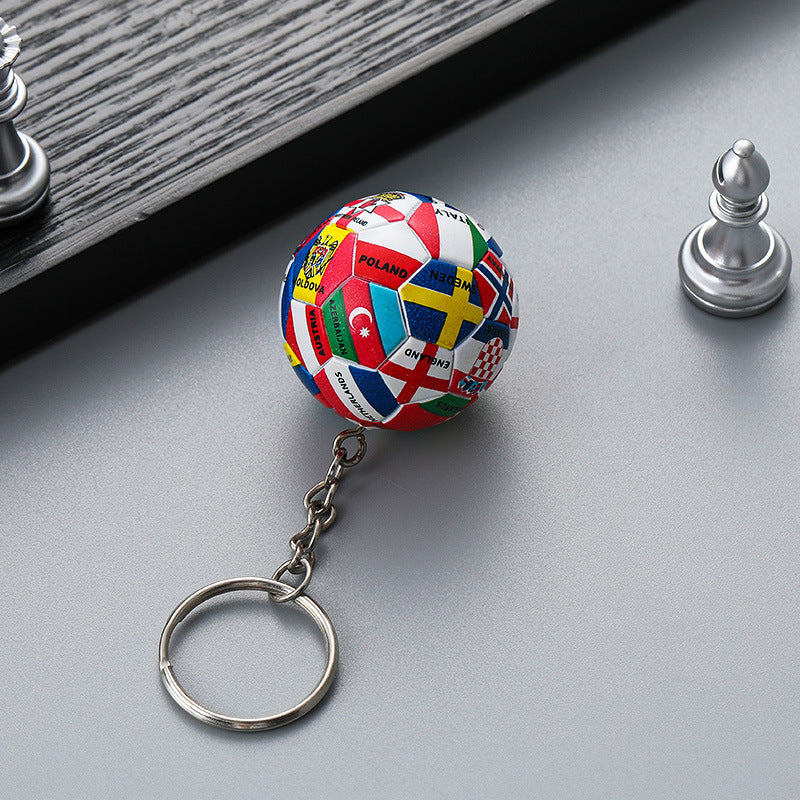 National Flag Keychain Durable PVC Plain Design Key Chain Small Gift Country Souvenir Single Keychain For Fans