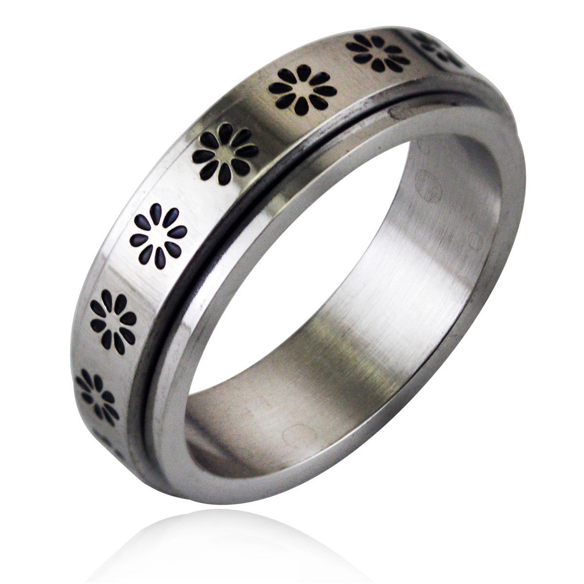 Stainless Steel Sunflower Ring Accessories Retro Trendy Personality Punk Jewelry for Everyday Wear Today Style