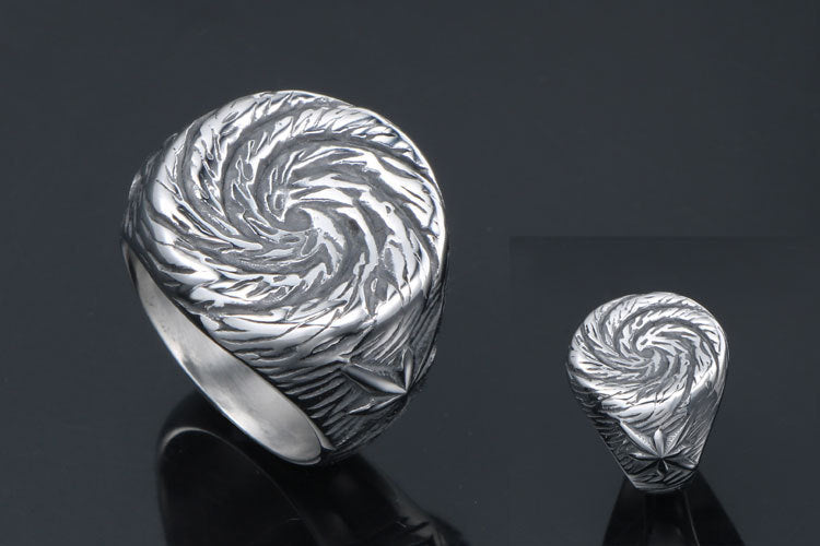Creative Titanium Steel Mushroom Nail Flower Finger Ring