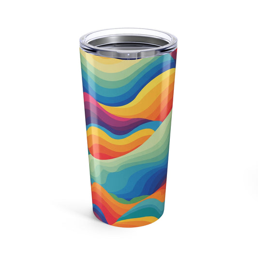 20oz Stainless Steel Drink Container Vacuum Insulated Leak Proof Travel Mug BPA Free With Vibrant Printed Design