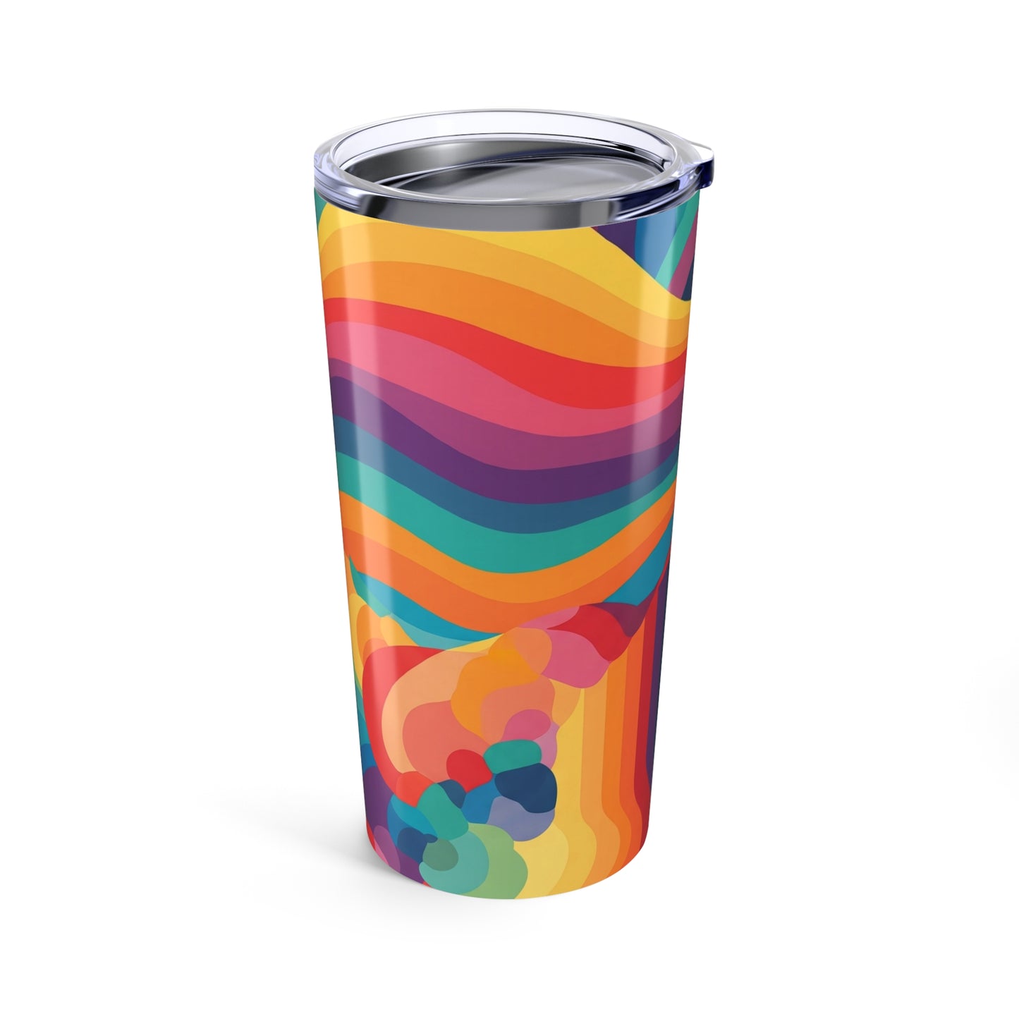 20 Oz Stainless Steel Printed Tumbler With Double Wall Vacuum Insulation Travel Mug Durable Spill Proof Coffee Cup