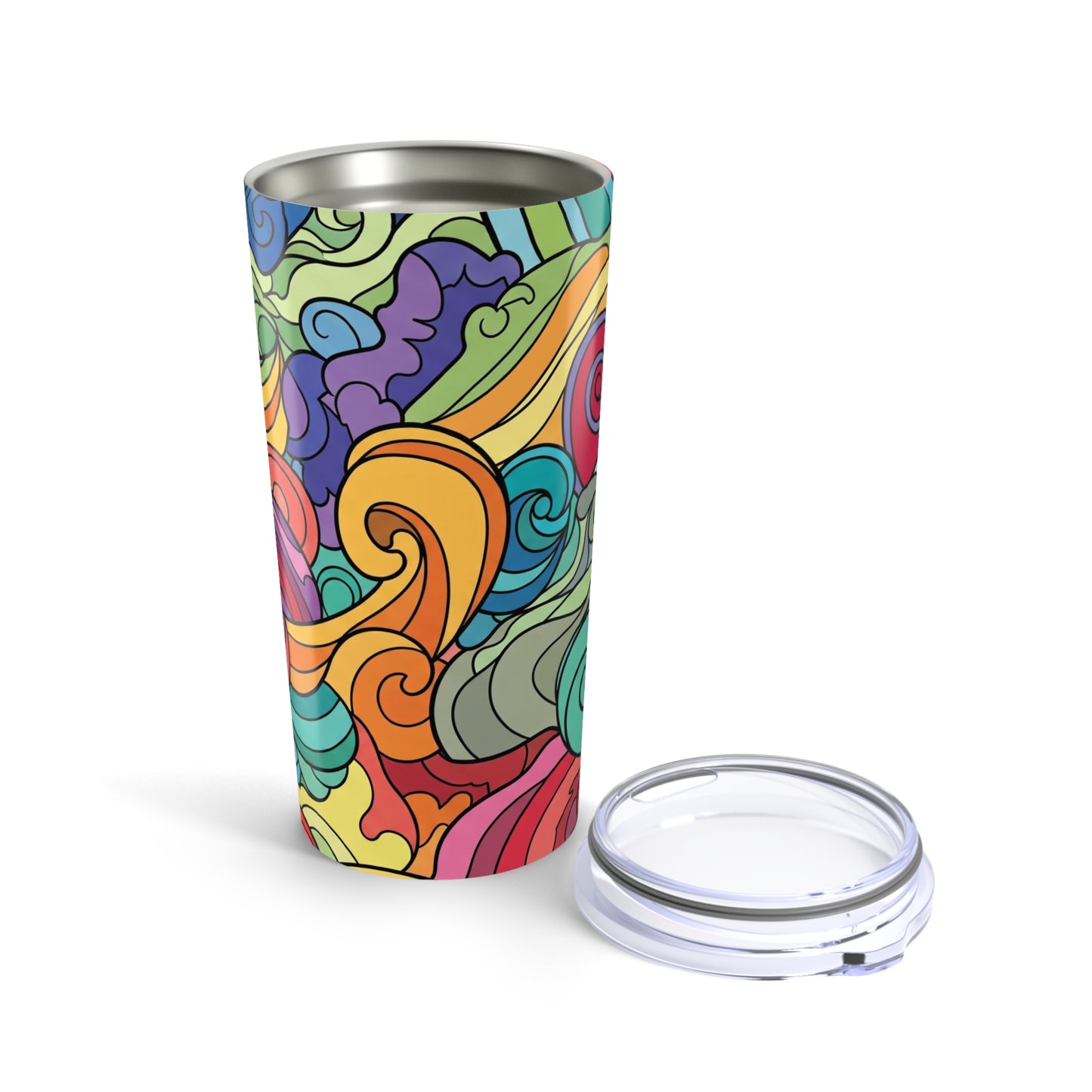20oz Stainless Steel Tumbler With Double Wall Vacuum Insulation Spill Resistant For Hot Or Cold Drinks With Lid