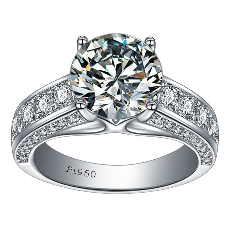 Women Four Prong Pigeon Shape Copper Geometric Design Elegant Statement Jewelry Korean Style Durable Versatile