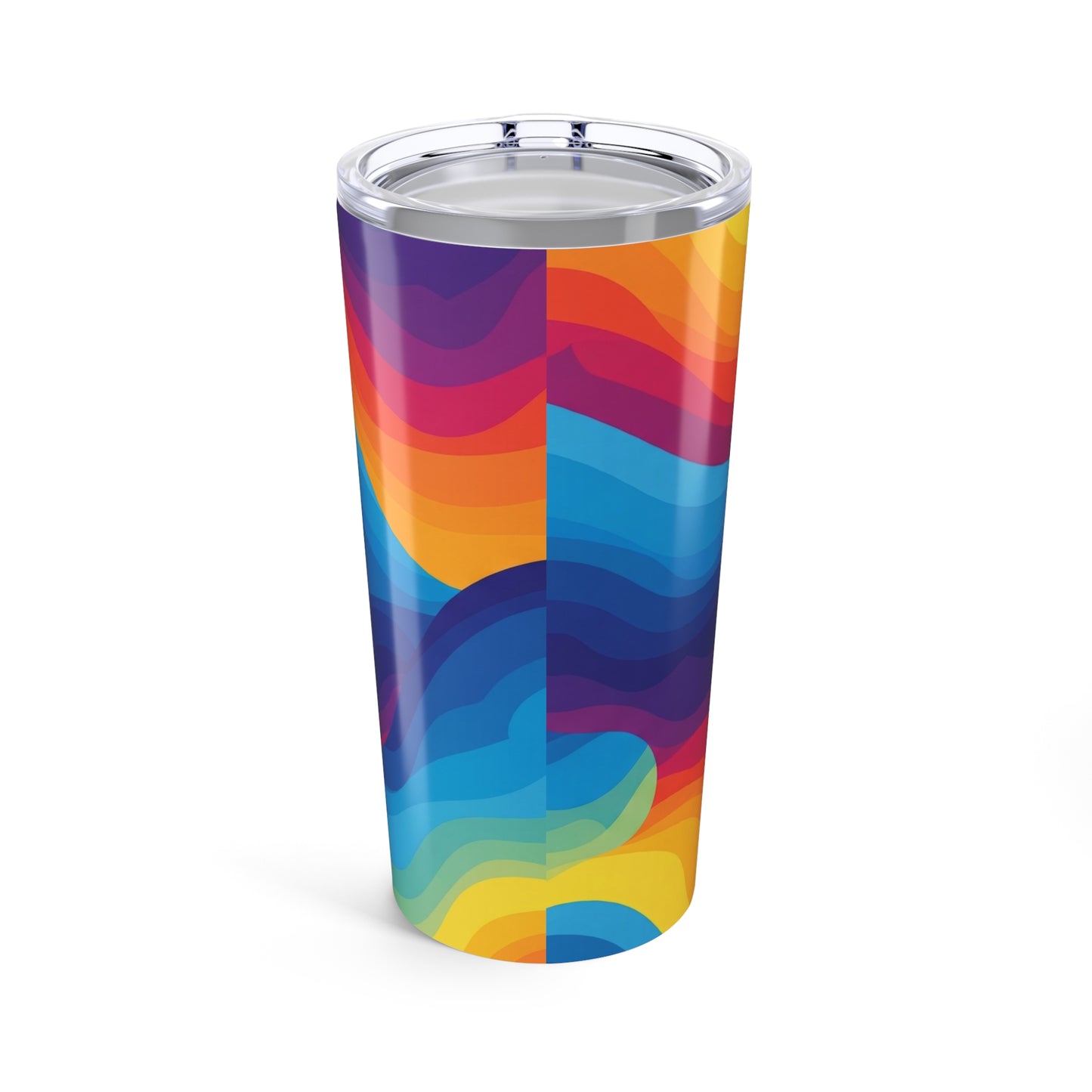20oz Stainless Steel Tumbler With Vacuum Insulation Spill Resistant Travel Mug Printed Design For Hot Or Cold