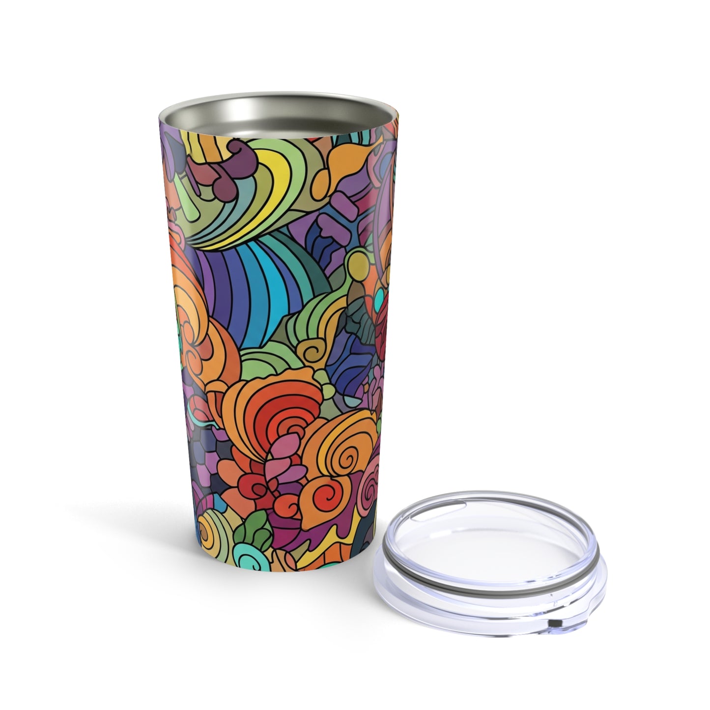 20oz Stainless Steel Tumbler With Unique Printed Artwork Double Wall Vacuum Insulated Spill Resistant Travel Mug