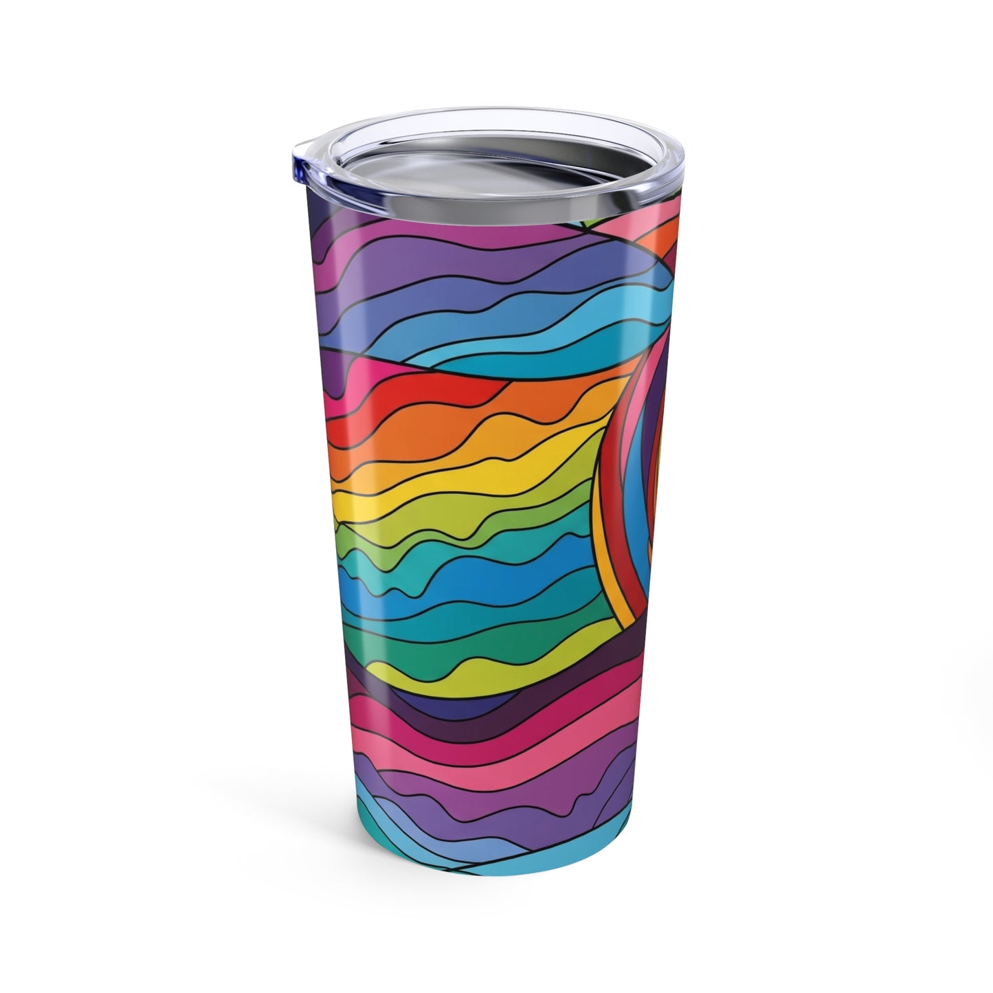 20oz Stainless Steel Tumbler Vacuum Insulated Leak Proof Bpa Free For Hot Cold Drinks Printed Design Coffee Mug