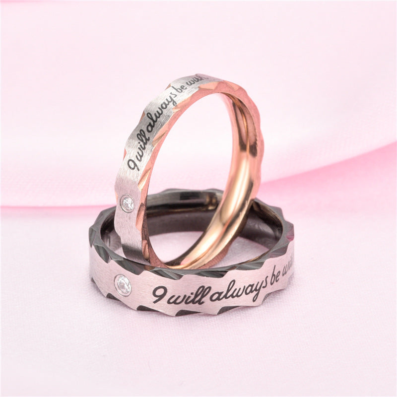 Couple Rings Stainless Steel Floral Design Matching Promise Rings For Women Men Durable Elegant Jewelry Anniversary