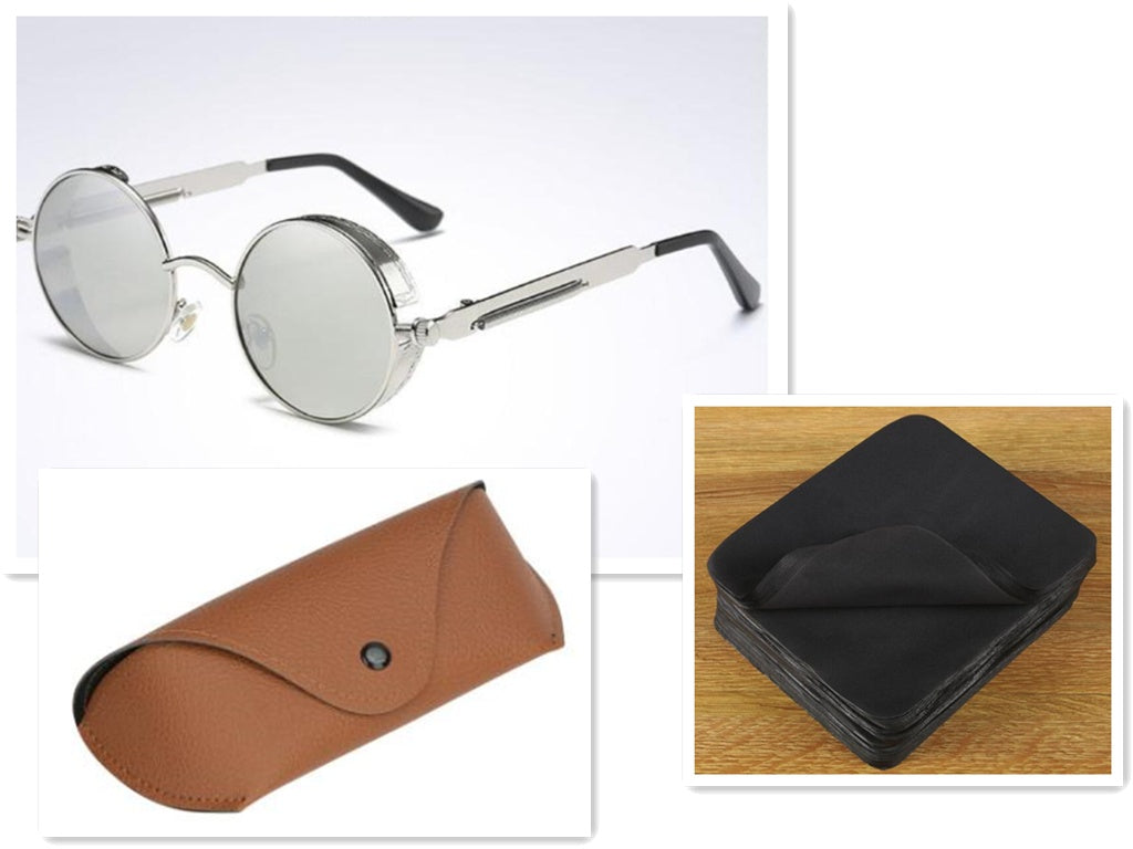 Round Sunglasses With Metal Frame UV Protection For Round Long Square And Oval Faces Classic Simple Style Chic