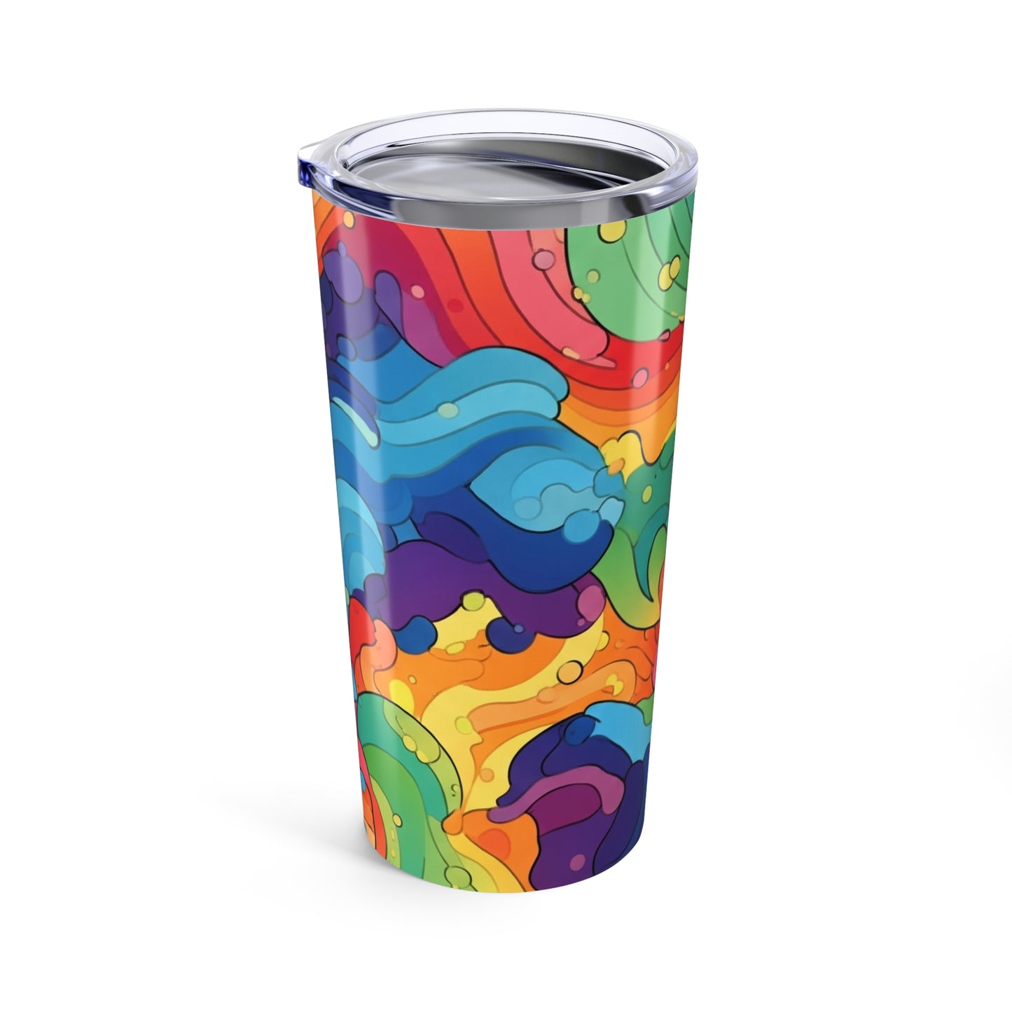 20 Oz Stainless Steel Tumbler With Double Wall Insulation And Unique Printed Design Spill Proof Coffee Mug For