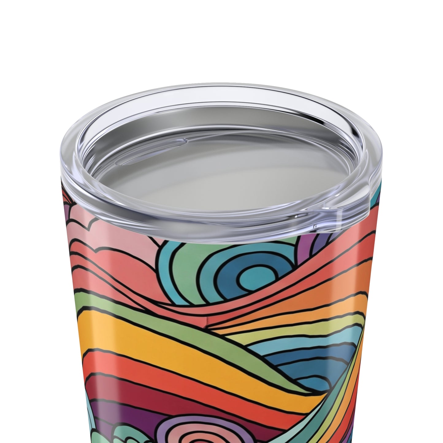 20oz Stainless Steel Tumbler With Double Wall Vacuum Insulation Spill Resistant Lid Printed For Hot And Cold Drinks