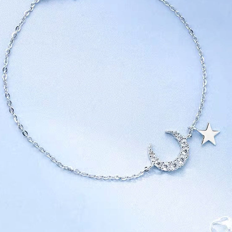 Copper Star Moon Bracelet For Women Korean Style Gift Individually Packed For Trade Fair And Anniversary For Gifting