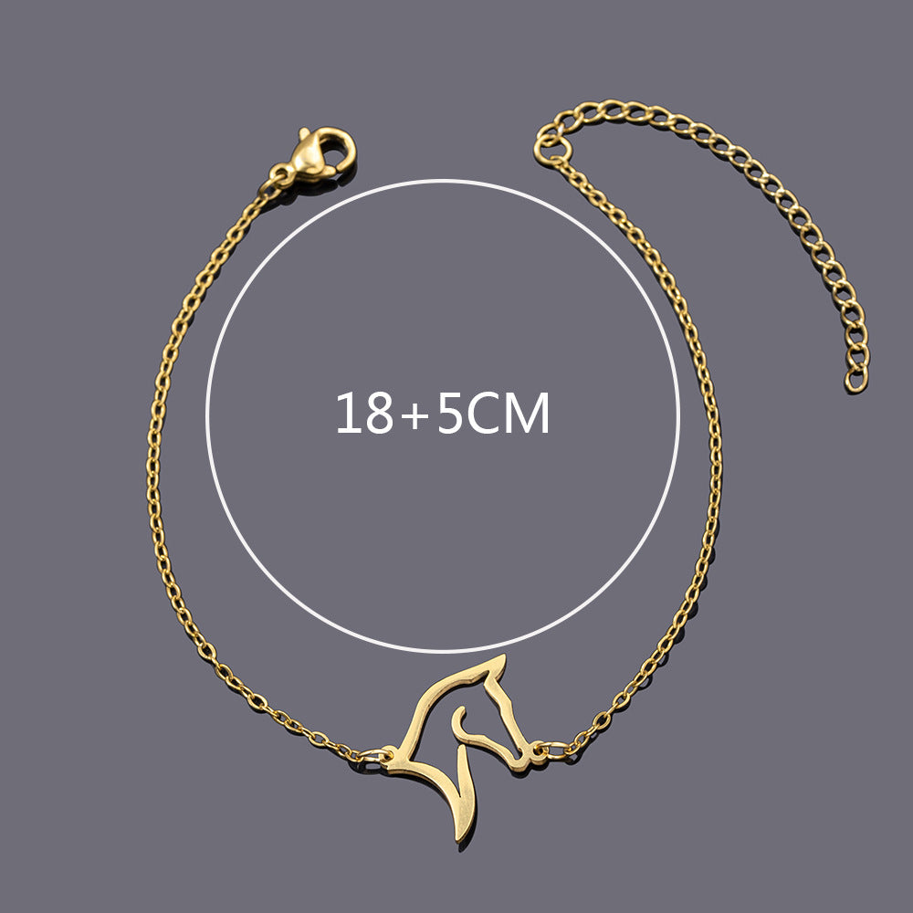 Unisex Horse Bracelet Electroplated Alloy Bangle Gold And Silver Tone Jewelry Gift For Men Women Fashion Accessory