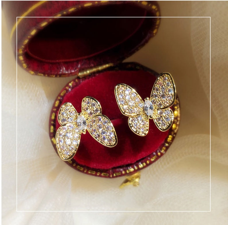 Opening Butterfly Micro Set Ring 925 Sterling Silver Adjustable Ring For Delicate Everyday Fashion For Daily Style