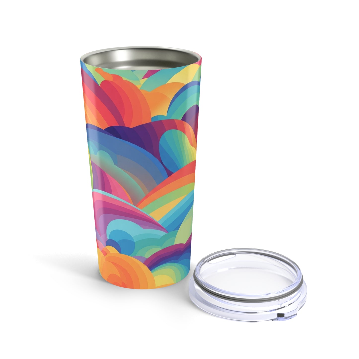 20oz Stainless Steel Tumbler With Printed Design Double Wall Vacuum Insulated Spill Resistant Travel Coffee Mug