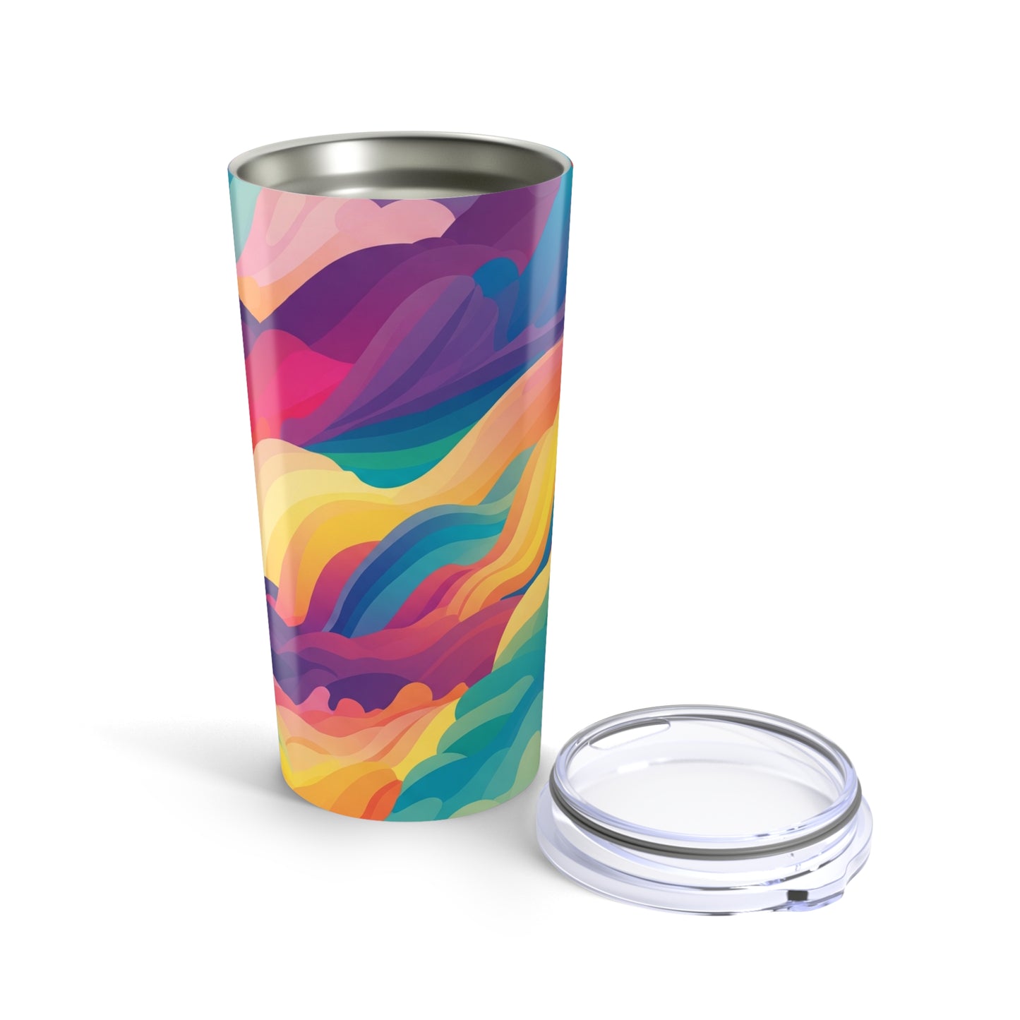 Twenty Ounce Stainless Steel Tumbler With Double Wall Vacuum Insulation Leak Proof For Hot And Cold Beverages