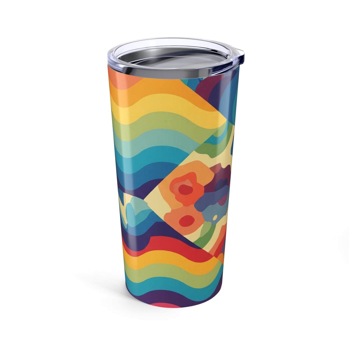 20oz Stainless Steel Travel Mug With Printed Pattern Double Wall Vacuum Insulated Spill Resistant For Hot And Cold