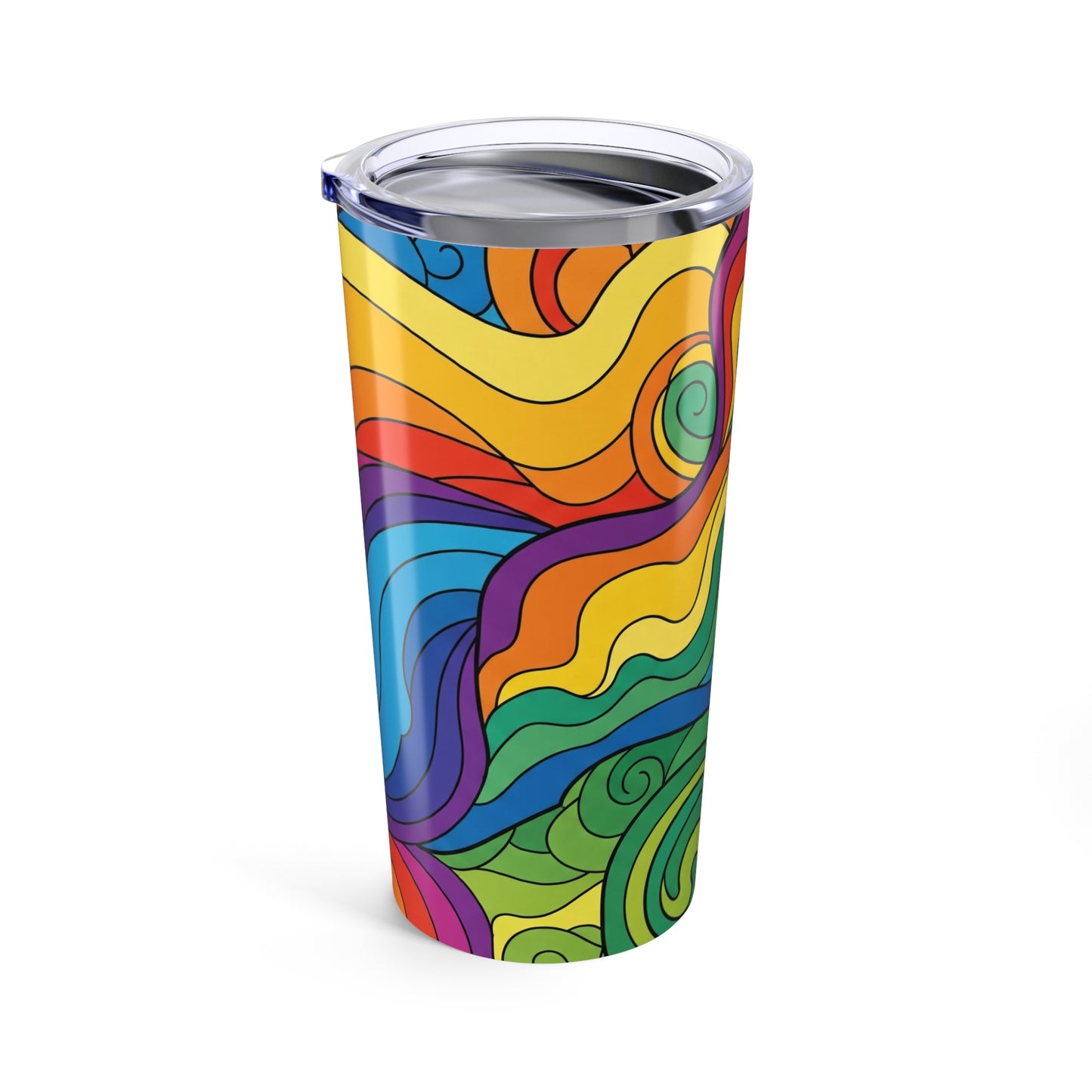 20oz Stainless Steel Printed Tumbler With Double Wall Vacuum Insulation For Hot And Cold Beverages Durable Travel