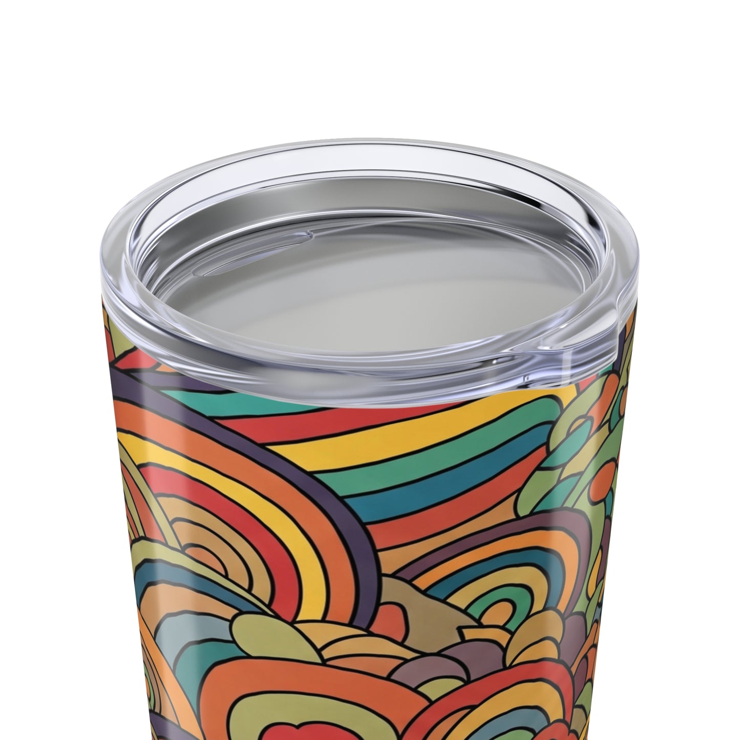 20oz Stainless Steel Tumbler With Printed Design Double Wall Vacuum Insulation Spill Resistant Travel Mug For Hot