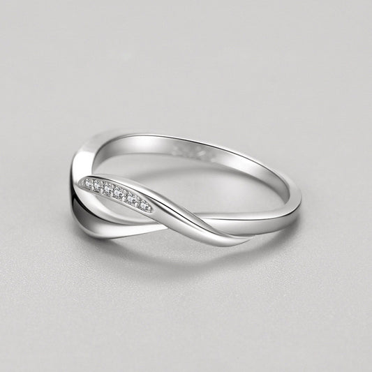 Sterling Silver Diamond Cross Ring For Women With Gemstone Inlay Delicate Religious Jewelry Gift Keepsake For Her