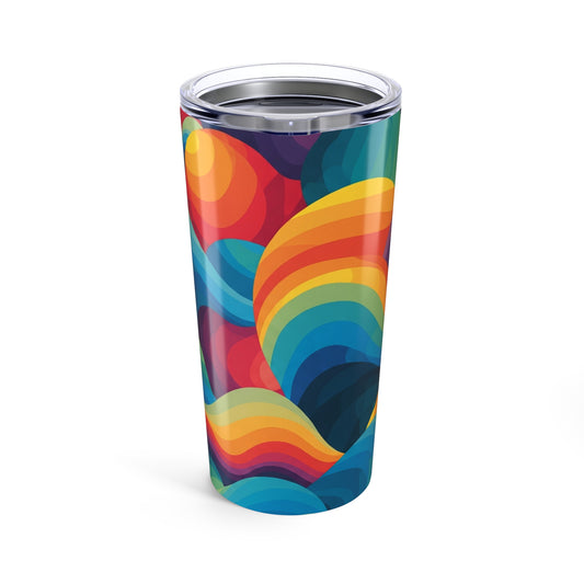 20 Oz Printed Stainless Steel Tumbler With Double Wall Vacuum Insulation And Spill Resistant Lid For Hot Or Cold