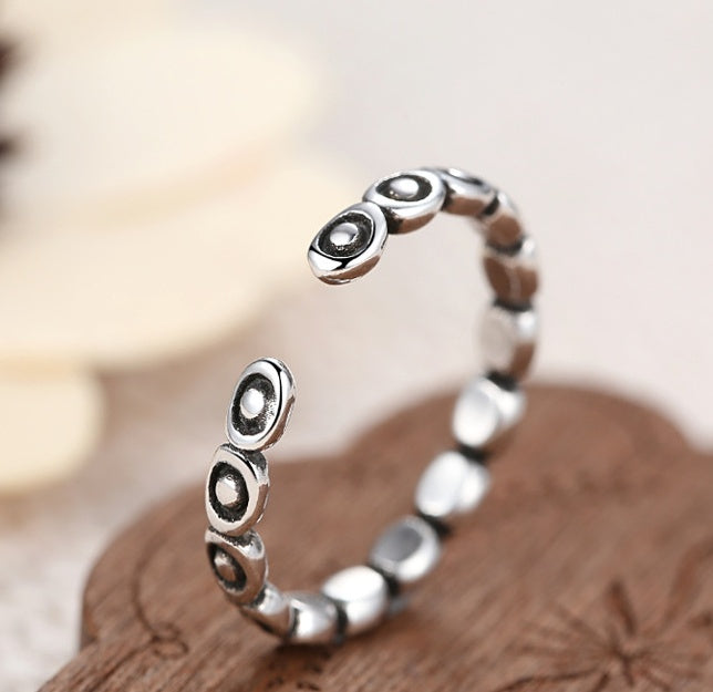 Sterling Silver Ingot Ring With Korean Inspired Design Durable Fashion Jewelry For Women Statement Accessory Everyday