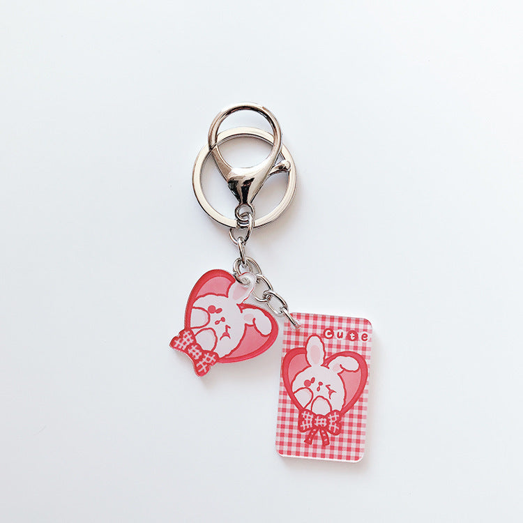 Earphone Protective Sleeve With Hanging Chain And Keychain Bear Dog Bunny Design Film Deluxe Style Fresh Style