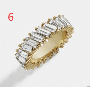 Crystal Alloy Ring With Gemstone Inlay For Women Everyday Wear And Special Occasions Jewelry Everyday Sparkles