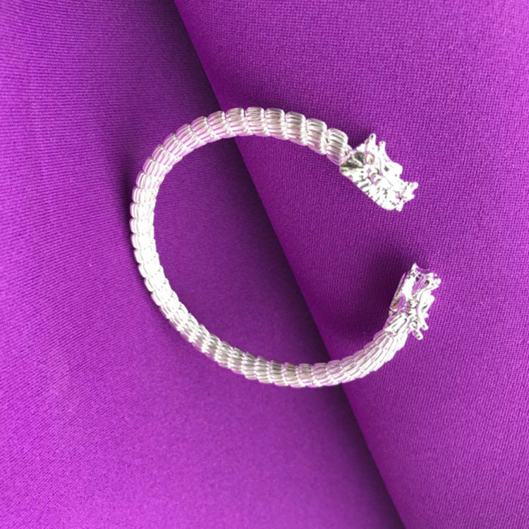 Mens Silver Plated Copper Faucet Bracelet National Jewelry Unique Birthday Gift Holiday Present For Business Occasions