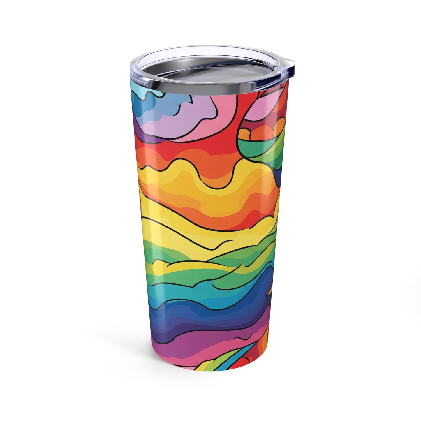 20oz Stainless Steel Tumbler With Double Wall Vacuum Insulation Leak Proof BPA Free Vibrant Print Design For Hot