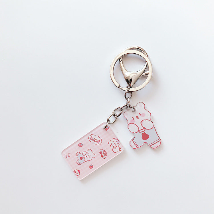 Earphone Protective Sleeve With Hanging Chain And Keychain Bear Dog Bunny Design Film Deluxe Style Fresh Style
