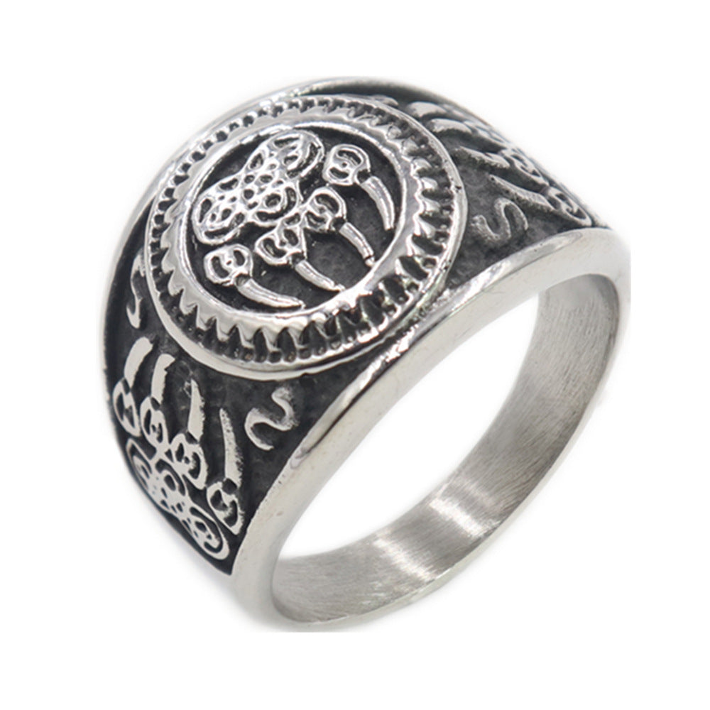 Stainless Steel Viking Ring For Men Retro Animal Zodiac Style With Sizes 7 8 9 10 11 12 13 14 15 For Men Style
