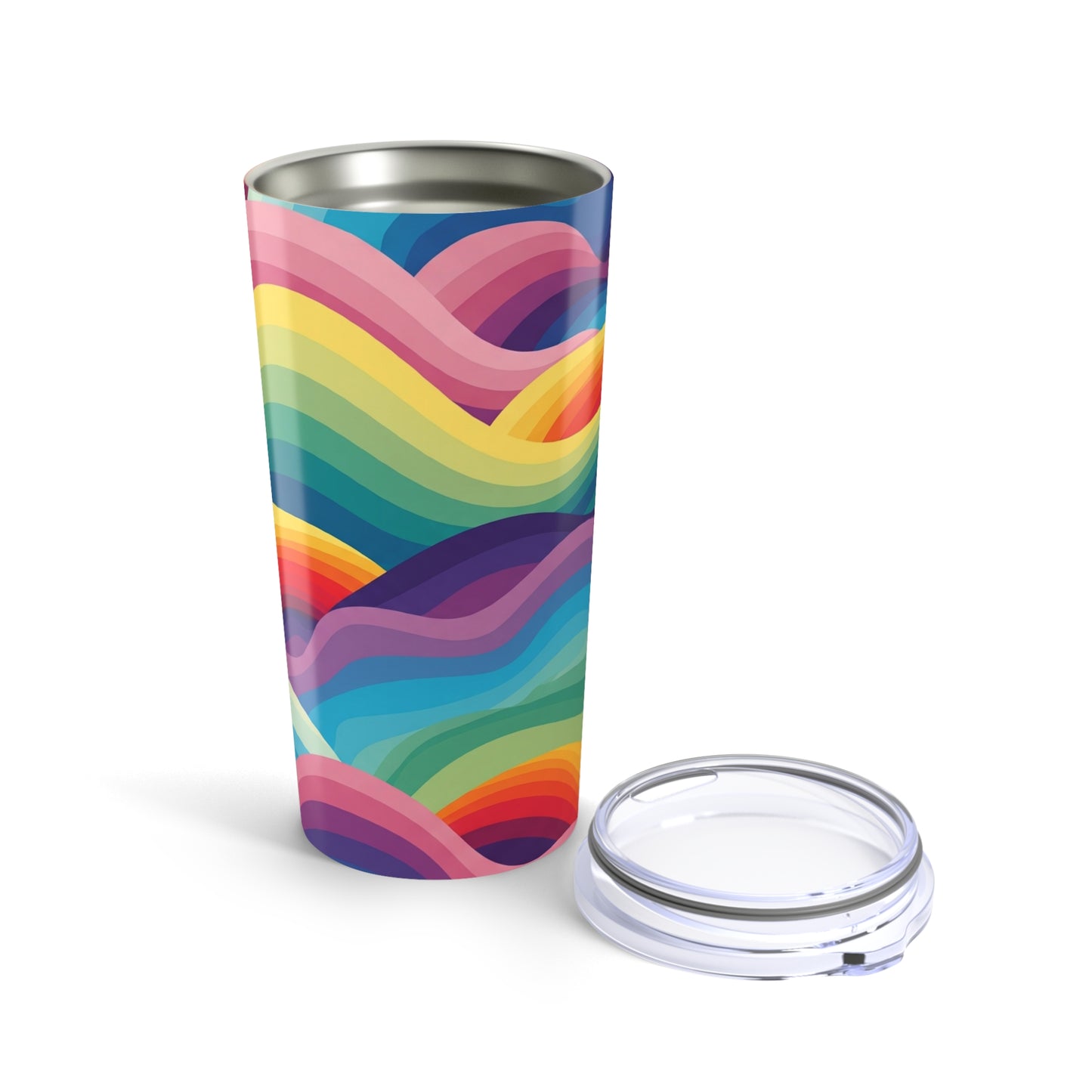 20oz Stainless Steel Printed Tumbler With Dual Wall Vacuum Insulation Leak Proof BPA Free Durable Hot And Cold