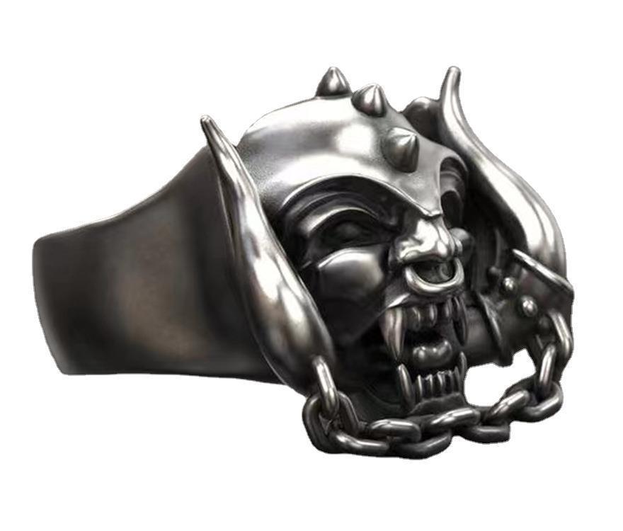 Skull Geometric Ring For Men Women Zinc Alloy Unisex