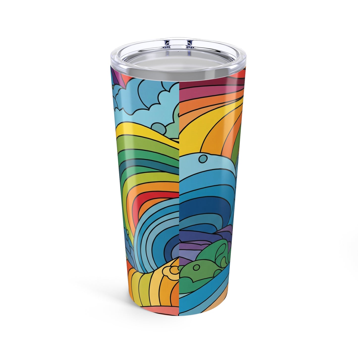 20oz Stainless Steel Tumbler With Double Wall Vacuum Insulation Spill Resistant Design Printed Pattern For Hot Or