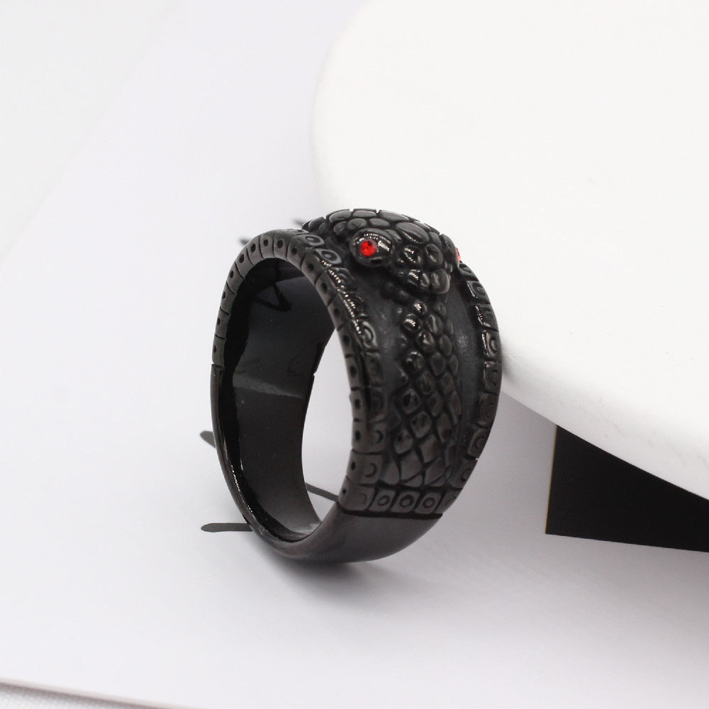 Vintage Snake Head Titanium Steel Ring For Men In Steel Gold Black Finish Sizes 7 8 9 10 11 12 Durable Style Now