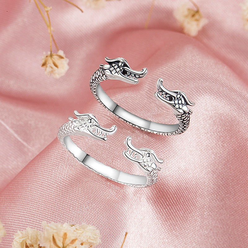 Dragon Ring In 925 Silver Electroplated Fashion Jewelry With Faucet Design Statement Ring Size 14 Gift Box Now