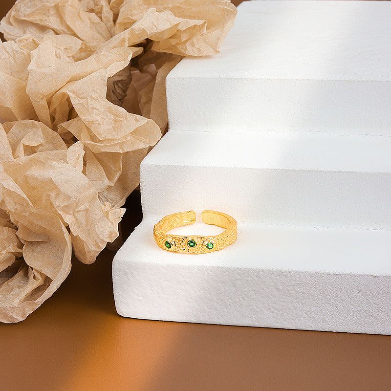 Womens Adjustable Open Ring Geometric Copper Plated In Gold And Platinum Finish Individually Packed Chic Look