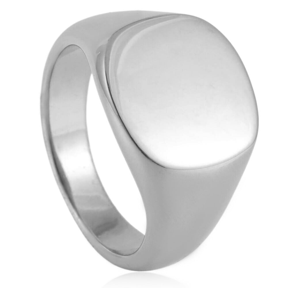 Unisex Titanium Steel Minimalist Geometric Seal Ring Polished Durable Fashion Jewelry For Men And Women Styles