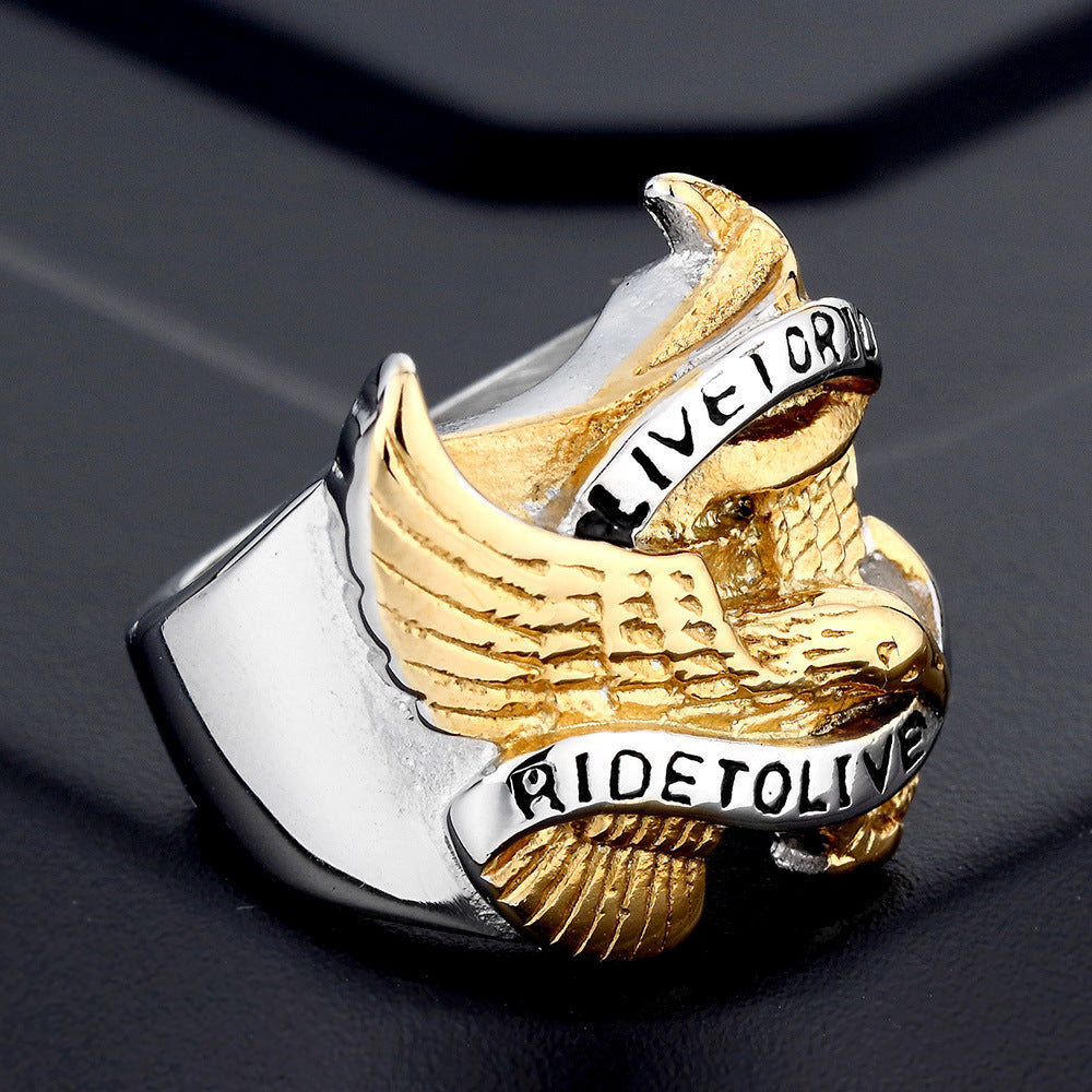 Titanium Eagle Ring
