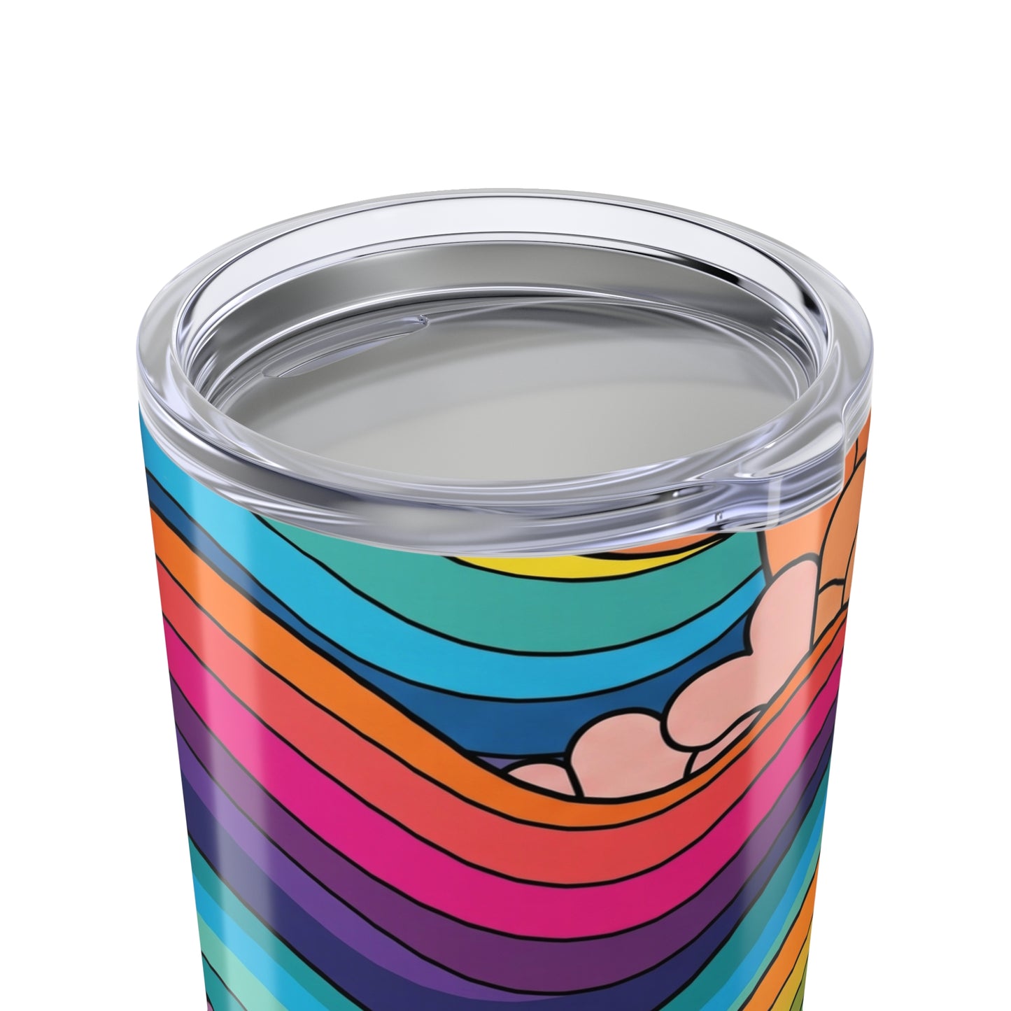 20oz Stainless Steel Tumbler With Printed Design Double Wall Vacuum Insulation Spill Resistant BPA Free Coffee Cup