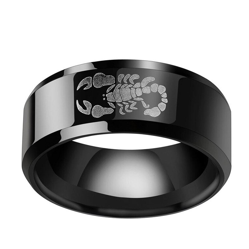 Mens Stainless Steel Scorpion Ring Insect Design Durable Metal Jewelry Band Statement Ring for Him Bold Modern