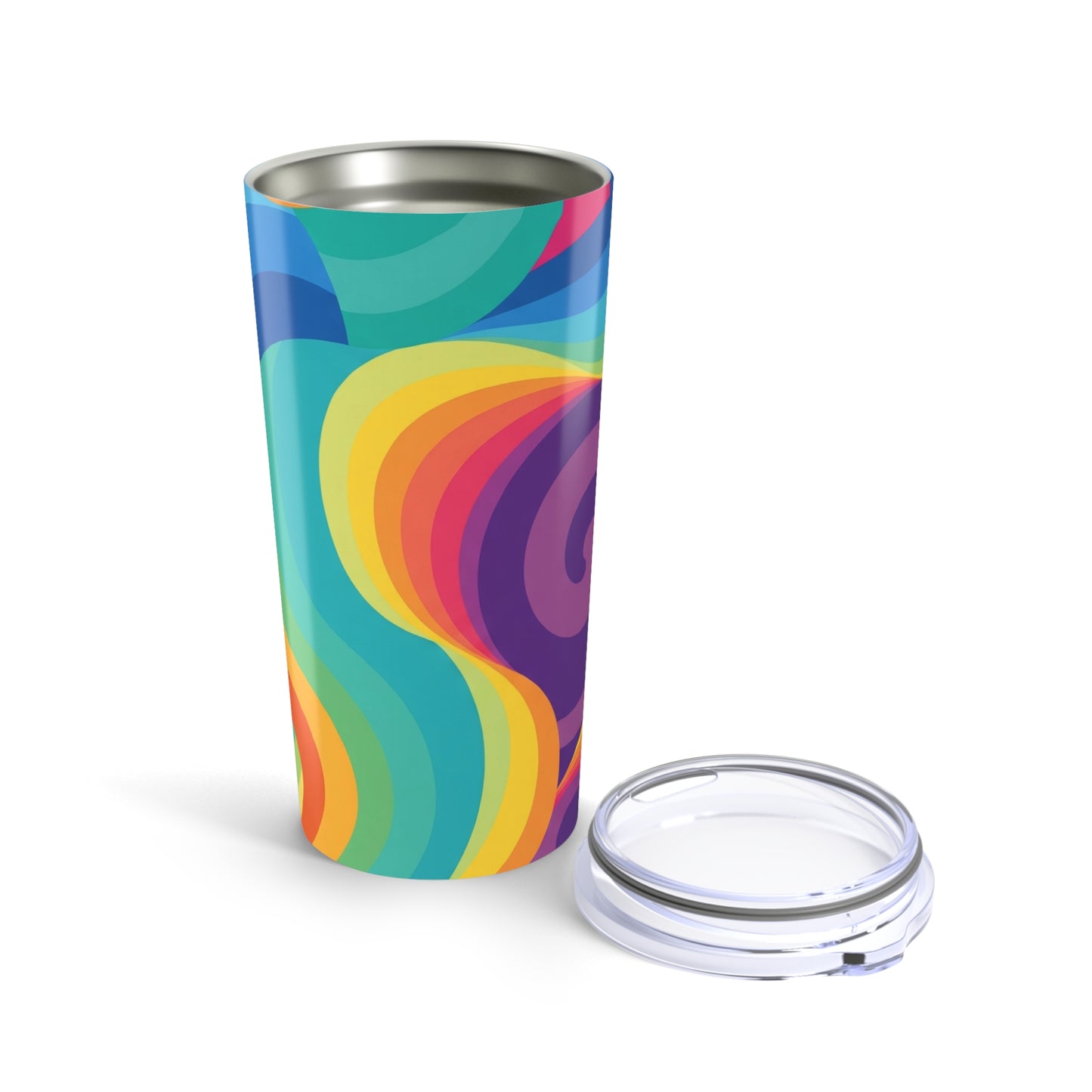 20oz Stainless Steel Tumbler With Vibrant Art Double Wall Vacuum Insulation For Hot And Cold Beverages Spill Proof