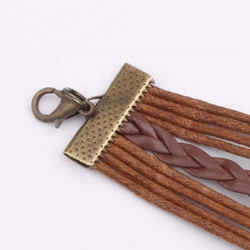 Letter Bracelet Unisex Rope Alloy Electroplated Jewelry