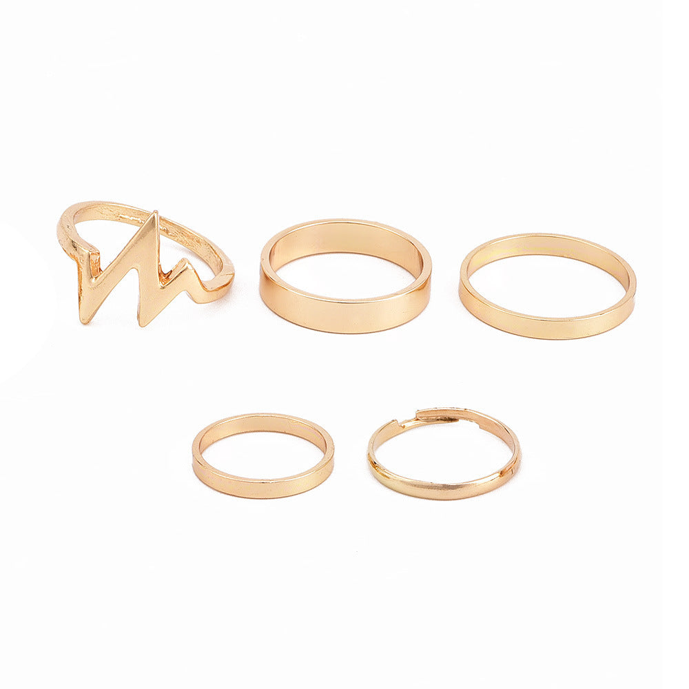 Elegant Fashion Ring Glossy Alloy Band for Women and Girls Minimalist Daily Jewelry Gift For Everyday Style Gift