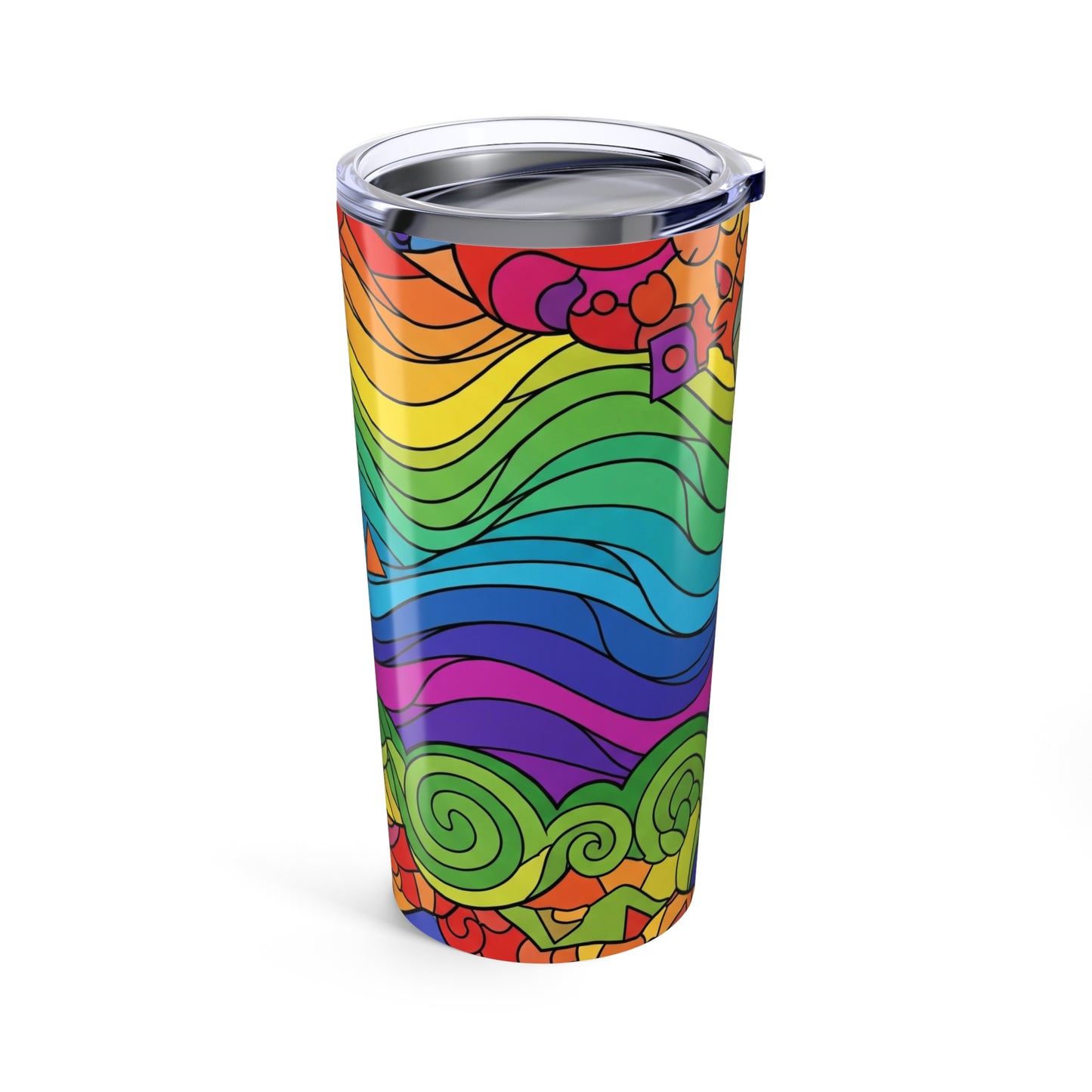 20oz Stainless Steel Tumbler With Double Wall Vacuum Insulation Spill Resistant Lid Printed Travel Mug For