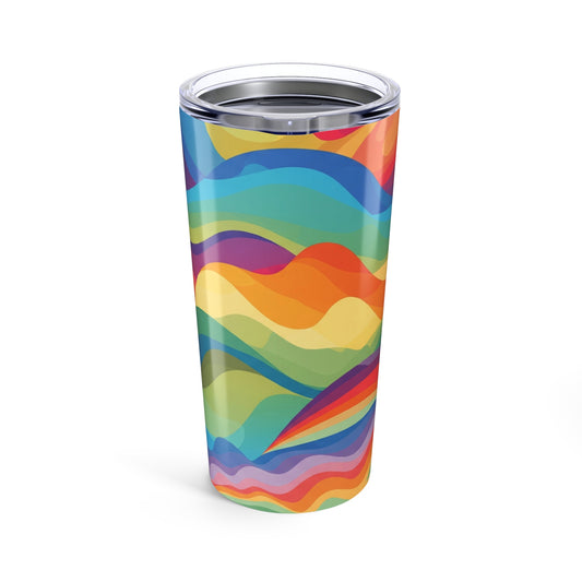 20oz Stainless Steel Printed Tumbler With Double Wall Vacuum Insulation Spill Resistant Travel Mug Durable