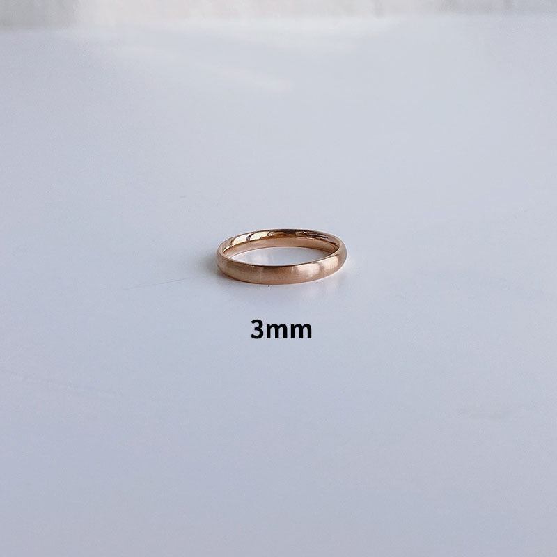 Titanium Steel Ring 18K Gold Plated Geometric Band Jewelry Women Elegant Minimalist Design Electroplated Finish